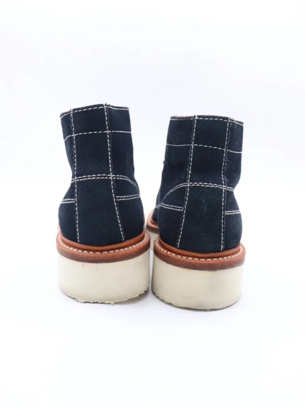 Grenson Andy Monkey Boots Men's Size UK 6 / US 7 Lace Up Blue Navy Suede Shoes